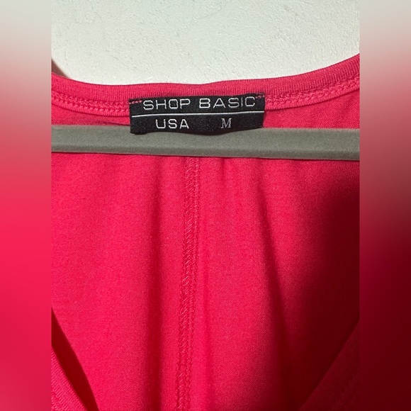 Shop Basic Pink V-Neck Top with Dolman Sleeves Size Medium Barbie Core - Picture 4 of 5